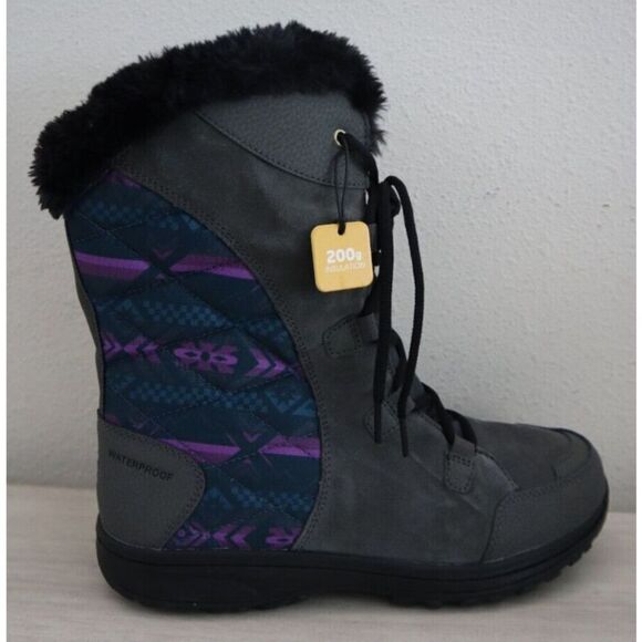 Columbia 1554171 Women's Sz 10 Black/Dark Lavender Ice Maiden II Snow Boots - Picture 6 of 12